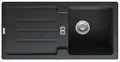 FRANKE STRATA Einbauspüle STG 614-78, Onyx, 780 x 435 mm, Siebkorb als Drehknopf