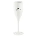 Koziol Glas mit Spruch CHEERS No. 1, bruchsicheres und stoßfestes Sektglas, aus thermoplastischem Material, isoliert 4x besser als Glas, 100 ml, 1 Stück