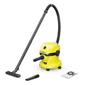 Kärcher Akku-Nass-/Trockensauger WD 2-18, 270W, 12l, Vliesfilter, gelb