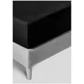 Kneer Easy-Stretch 25 Spannbetttuch - 90/100-190/220cm schwarz