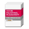 5er Set Polystyrol Platten weiß DIN A3 Kunststoff-PS Zuschnitte 0,5mm I mag_277