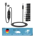 Vielseitiges USB Typ-C auf DC Adapterkabel - Einstellbare Spannungen und Adapter