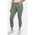 STOOKER WOMEN 5-Pocket-Jeans Florenz Colour Slim Fit Jeans Slim Fit Casual Clean Wash Denim Jeans für Damen grün 46
