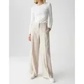 OPUS Stoffhose MAIGA COZY Wide Leg in Mélange Optik weiter, gerader Beinverlauf, natürlicher Griff, fließender Fall braun 42