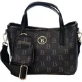 Damenhandtasche BERTOO Sara schwarzes Logo