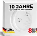 Dedura Rauchmelder Set (8 Stück), DIN EN 14604, Rauchwarnmelder inkl. Batterie