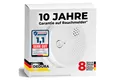 dedura Rauchmelder (10 Jahre Garantie BSI Zertifiziert nach DIN EN14604 inkl. 9V Batterie)