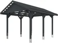 Skanholz Einzelcarport Wallgau, BxT: 380x500 cm, 215 cm Einfahrtshöhe, mit Dachlattung