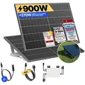 Balkonkraftwerk 900W Solaranlage mit Garten Halterung Steckerfertig Komplettset Photovoltaik Anlage 800W, Kabellänge: 5m, Solakon - onLite