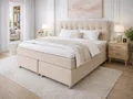 Tesla Dreams Boxspringbett Ronda 7-Zonen-Taschenfederkern, Wendematratze (Härtegrad wählbar) (inkl. Topper, Echtes Boxspring: Taschenfederkern in Box & Matratze), Individuell: H2/H3–H3/H4, 4 Topper zur Wahl, Premium Komfort