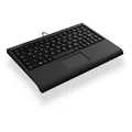 KeySonic ACK-3410 (IT) Super-Mini Keyboard, Smart-Touchpad, USB, schwarz, Kabelgebunden, USB, Membra (ACK-3410 (IT)) (4250078170761)