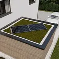 1800 kWp GartenPV System inkl. Wattstone 10 Grad Flachdachaufständerung aus Feinbeton Anthrazit