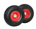 Frosal PU 20 mm / 60 mm Nabe Rad Bollerwagen + Radbefestigung Sackkarre Ersatzrad Vollgummi pannensicher (2 Stück)