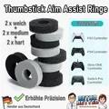6x Aim Assist Thumb-Stick Ringe PS4 PS5 Xbox One Series X/S Controller Zielhilfe