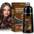 Brown Hair Dye Shampoo 3in 1, Haarfarbe Shampoo Dunkelbraun Gegen Graue Haare...
