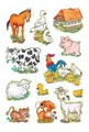 HERMA 5419 Lustige Tiere Sticker für Kinder, Bauernhoftiere (36 Aufkleber, Papier, matt) selbstklebend, permanent haftende Motiv Etiketten für Mädchen und Jungen, bunt