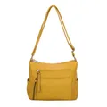 OBC Damen Tasche Shopper Schultertasche Umhängetasche Crossbody Henkeltasche Beuteltasche Crossover Handtasche City Bag Reise Kunst-Leder Gelb