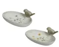 Vogelfutterstelle Vogeltränke Terrakotta Höhe 9,5 cm blau oder gelb Stückpreis