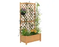 KOMFOTTEU Blumenkasten Hochbeet, mit Rankgitter, 90x44,5x180,5 cm