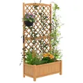 Blumenkasten mit Rankgitter Hochbeet Gartenspalier für Kletterpflanzen Blumen