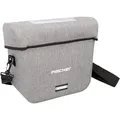 FISCHER Lenkertasche Plus Cita, Fahrradtasche, wasserdicht, grau, Volumen 7 Liter