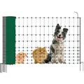 Kerbl Pet Begrenzungszaun Camping Net, Hundezaun, Campingzaun, mobiler Zaun, Doppelspitze, grün, 20m x 81cm schneller Auf- und Abbau