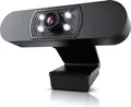 Aplic Webcam - 1920x1080P @ 30 Hz – 4 Hilfslichter / Szenelicht– 5P Linse – Mikrofon – automatischer Weißabgleich - Low-Light-Korrektur - Stativgewinde 1/4 Zoll – Plug&Play