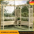 Kiefernholz Imprägniert Eckpergola mit Bank Holz Gartenbank Holzpergola vidaXL