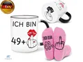 Geschenkset zum 50. Geburtstag für Frauen, Becher &amp; Socken für Frauen, L