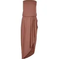 URBAN CLASSICS Shirtkleid Urban Classics Damen Ladies Viscose Bandeau Dress (1-tlg) rot 5XL (54/56)