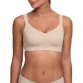 cfab (creamy fabrics) Bügelloser BH Seamless Compact Push-Up BH-Beige-2XL (1-tlg) beige|braun XXL