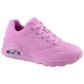 Skechers Street Uno - Stand on Air Sneaker Freizeitschuh, Halbschuh, Schnürschuh mit Memory Foam rosa 37 EU