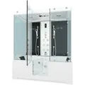 AcquaVapore Kombination Badewanne Dusche K88-SW-TH-B-SC-EA Duschtempel 180x100 cm aktive Schlauch-Reinigung