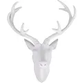 Mojawo Tolles Hirschgeweih Hirschkopf Geweih 10 Ender Weiß Optik 14x16x30cm Figur Skulptur