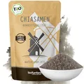 bioKontor – Bio Chiasamen 1000 g 1 kg – Chia Samen naturbelassen – vielseitig für Smoothies, Müsli, Chiapudding & Backen – Chia Seeds Rohkostqualität, reich an Omega-3 & Ballaststoffen