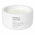 Blomus FRAGA Duftkerze French Cotton, Duft Kerze, Candle, Beton, lily white, 7cm