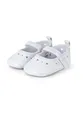 Sterntaler Baby Ballerinas Herz – Baby Schuhe aus Kunstleder mit Klettverschluss – Kleinkind Mädchen Schuh festlich mit Herzen-Tupfen-Bordüre und rutschfester Sohle – Größe 22, Farbe weiß