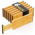 Schubladenteiler aus Bambus, 6 Stück, 11,8 cm hoch, verstellbar, 31,8 cm  43,...
