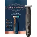 King C Gillette Kurzbartschneider Bartpflege Style Master 4 D Klinge kabellos praktisch leicht und präzise schneiden - Schwarz