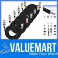 XLR Mikrofonkabel Nylon 1m 6er Set symmetrisch