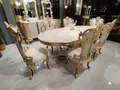 Xlmoebel Essgruppe Luxus Stuhl Set 6x Lehnstühle für Esszimmer mit Anrichte, (8-tlg), Made in Europa