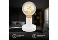 Briloner Leuchten Tischleuchte Tischlampe Holzoptik Schlafzimmer Büro Flur, ohne Leuchtmittel, 2700K - Extra - Warmweiß, Tischlampe 10 x 9 cm Holzoptik E27 max. 9W Schlafzimmer Flur Büro