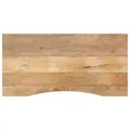 vidaXL Schreibtischplatte, Bürotischplatte mit Aussparung, Tischplatte für Schreibtisch Esstisch, Ersatztischplatte Holzplatte, 120x50x2,5cm Massivholz Mango
