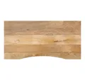 vidaXL Tischplatte Schreibtischplatte mit Aussparung 120x50x2,5cm Massivholz