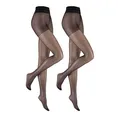 Hudson Damen Strumpfhosen Simply 20 To Go 2-Pack hochelastisch 20 DEN Black 0005 42-44