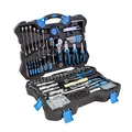 Karcher Werkzeugkoffer - 135-teiliges Werkzeugset aus Chrom Vanadium & Karbonstahl mit Hammer, Schraubendreher, Steckschlüssel, Bitsatz, Taschenlampe uvm.
