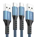 USB C Kabel 1M+2M 2Pack 3.1A Schnellladekabel USB auf USB C Ladekabel für Sam...