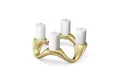 Georg Jensen Kerzenhalter Cobra Rund Goldfarben
