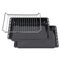 ICQN Backblech & Gitter Set 422 × 370 × 30 & 45 mm, Kompatibel mit Electrolux, AEG, IKEA, Zanussi & Juno, Emaillierte Backbleche für Backofen & Herd