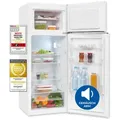 Exquisit Kühl-Gefrierkombination, Kühlschrank mit Gefrierfach, 206 Liter, 4-Sterne-Gefrierfach, 55 cm Breit, Freistehend, KGC5270-45-040E weiss - Weiß